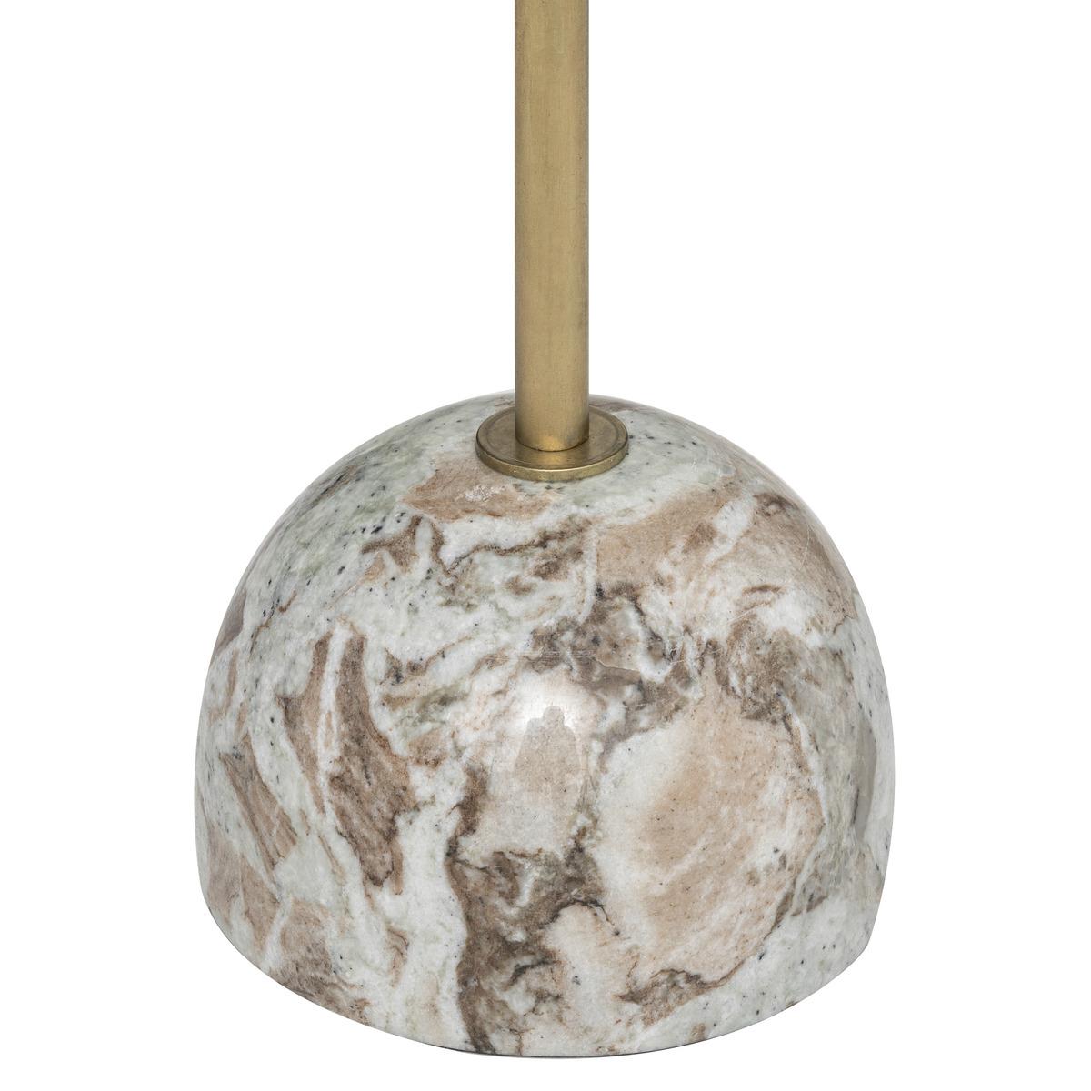 TABLE APPOINT MARBRE NEMA BEIGE D.35.5X58CM