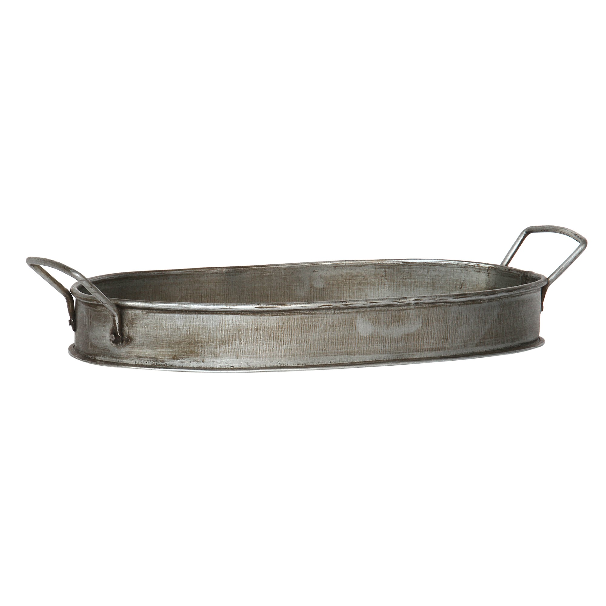 Tablett mit Griffen oval, silber, B 36,5 cm, L 17 cm, H 6 cm zu 17,80