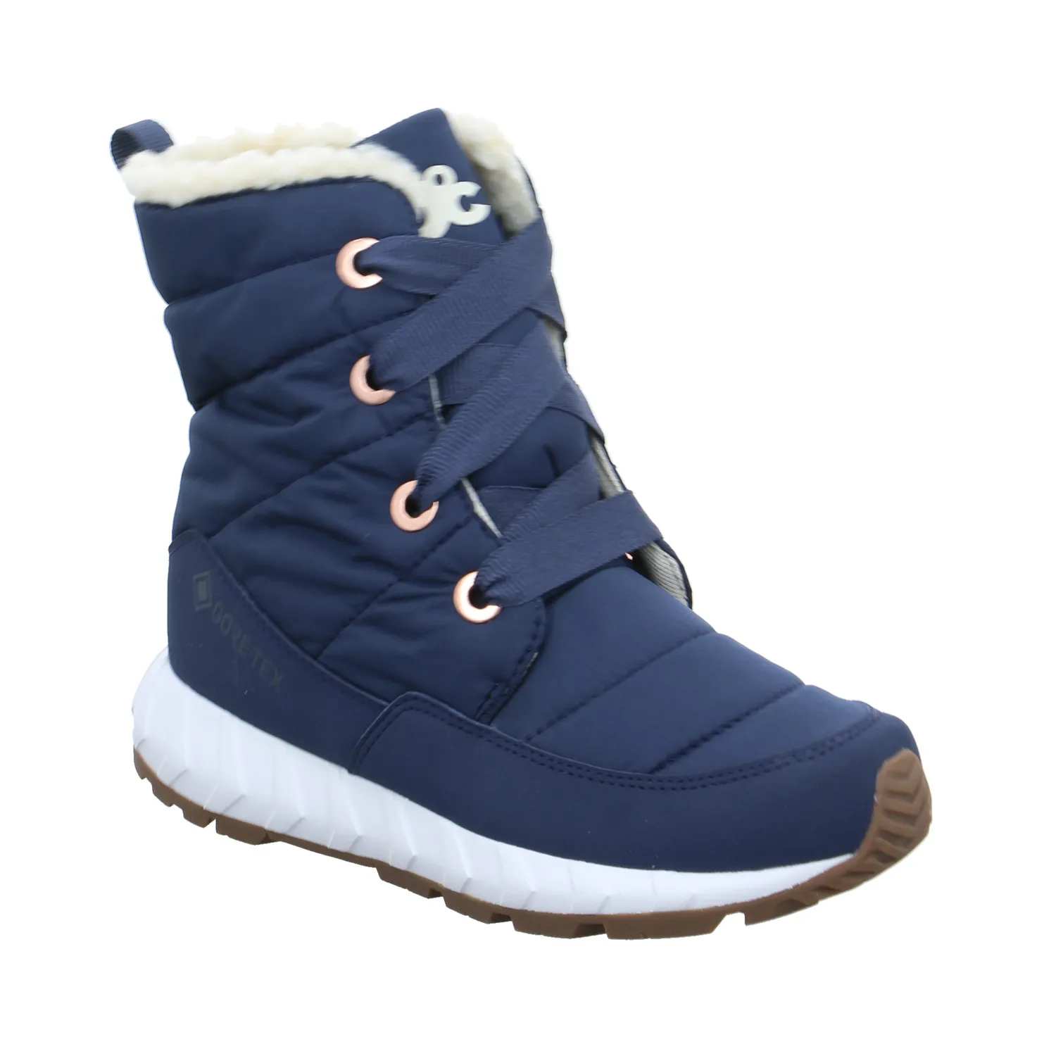 ZERO Mädchen-Snowboot Membrane Dunkelblau Textil  Snowboot