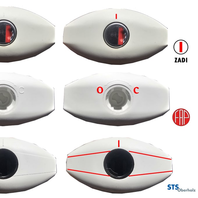 Serrure à compression STS Ellipse large blanc