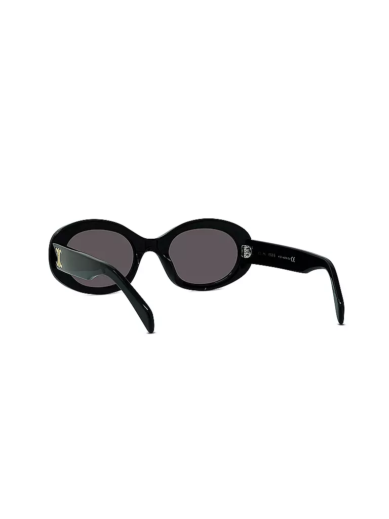 CELINE Triomphe schwarze runde Sonnenbrille schwarz