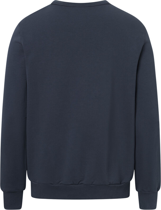 Knowledge Cotton Apparel ERIK basic badge sweat - GOTS/Vegan Blå