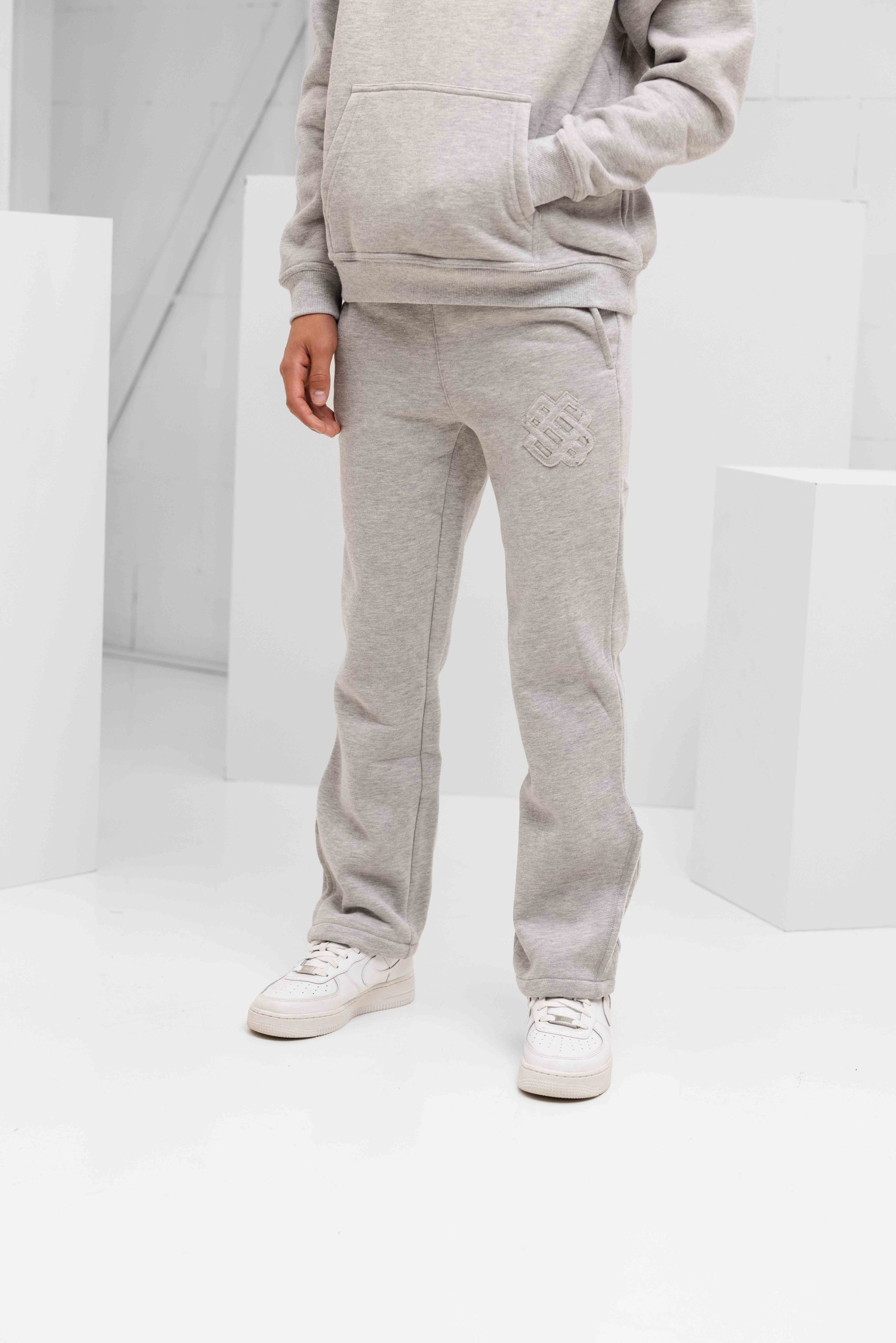 Black Bananas Ripped Monogram Trainingspak Kids Grijs