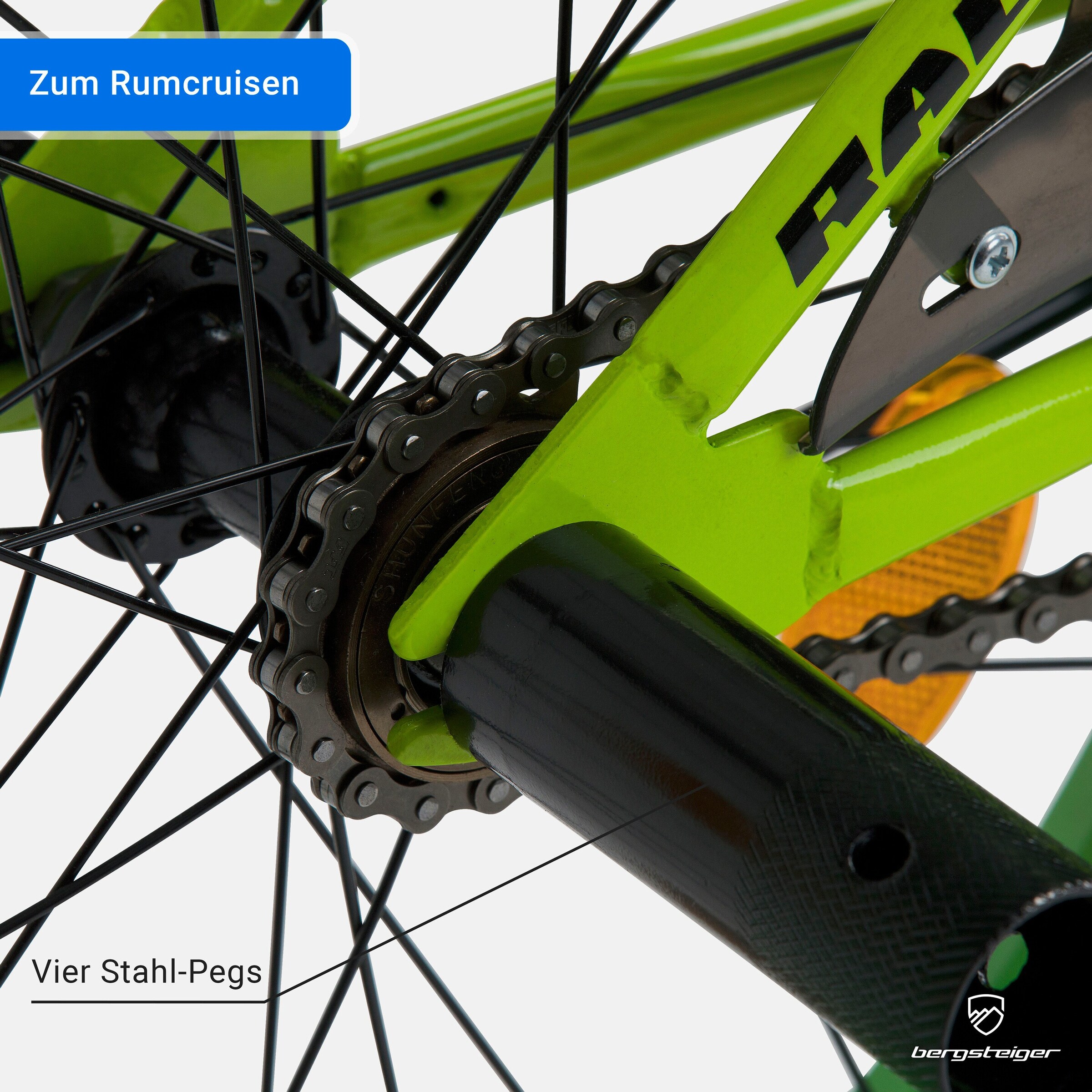 Bergsteiger Kinderfahrrad Monaco 20 Zoll | racing green