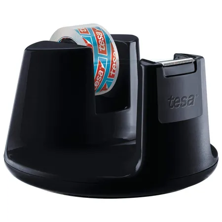 tesa Tischabroller easy cut Compact, schwarz inkl. 1 Rolle tesafilm kristall-klar 10mx15mm