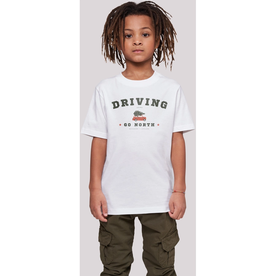 F4NT4STIC T-Shirt Driving Home Weihnachten weiß