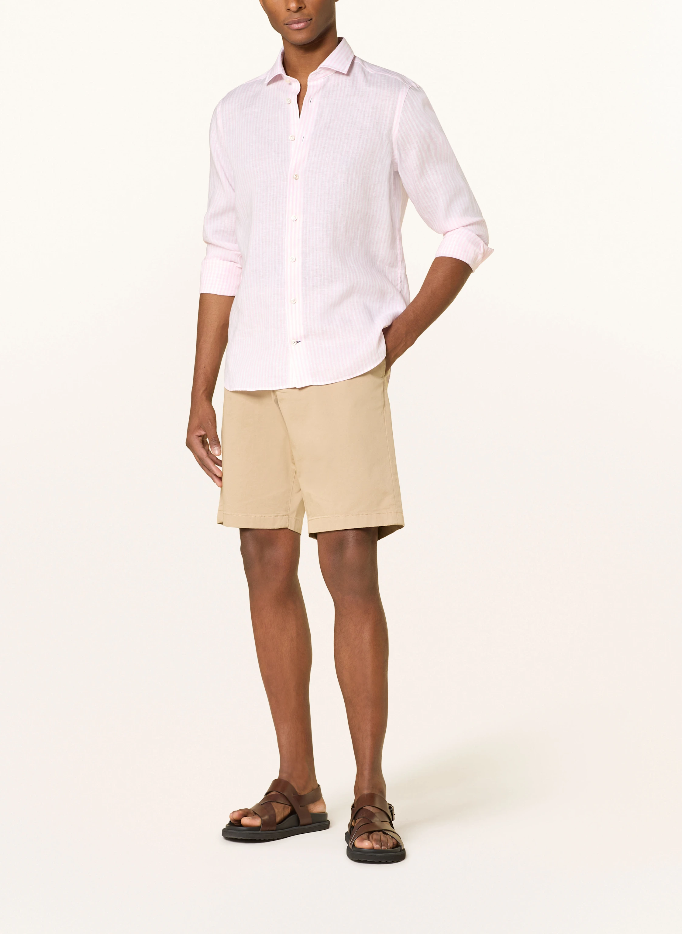 OLYMP SIGNATURE Hemd tailored Fit aus Leinen