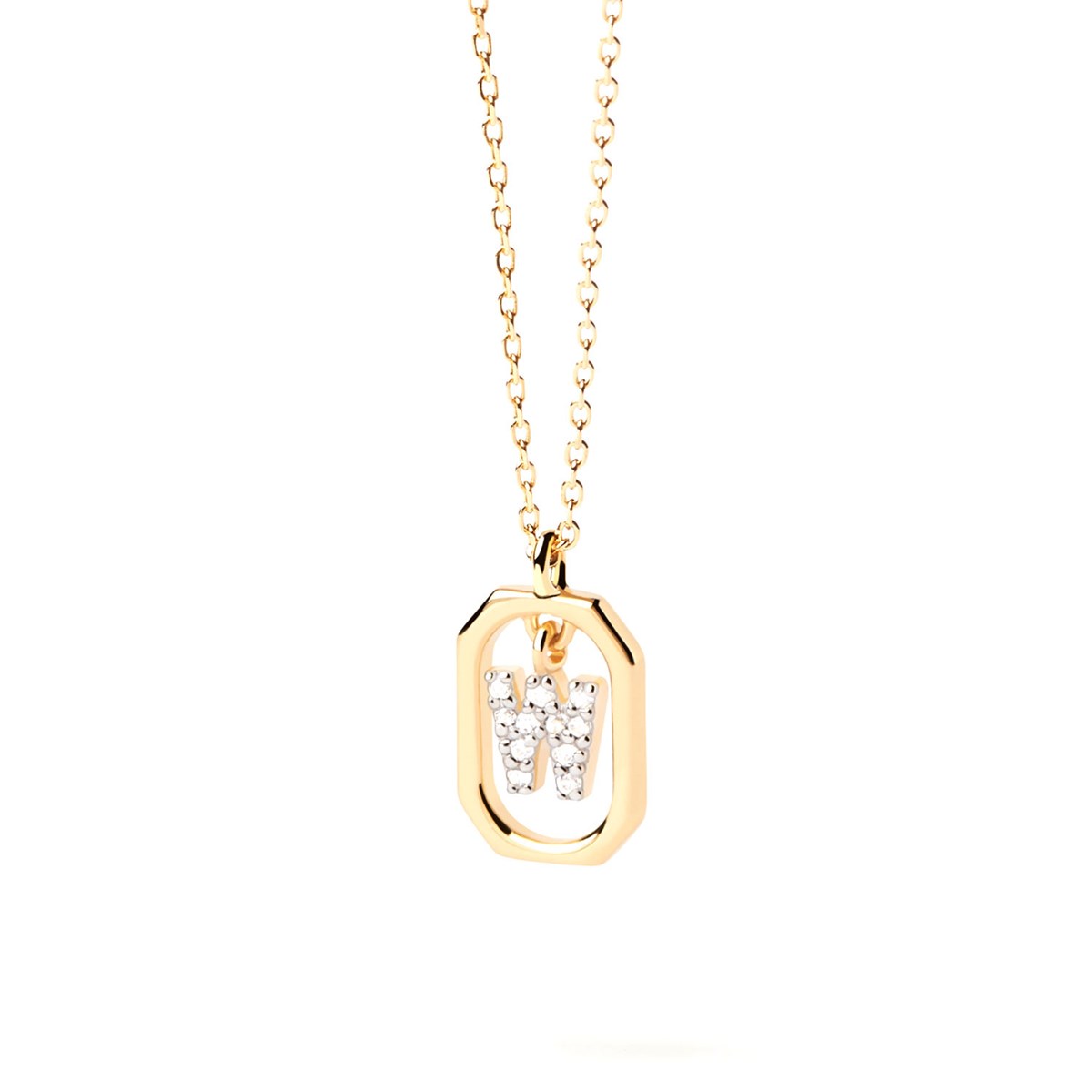 Collier Pdpaola Lettre W Mini doré