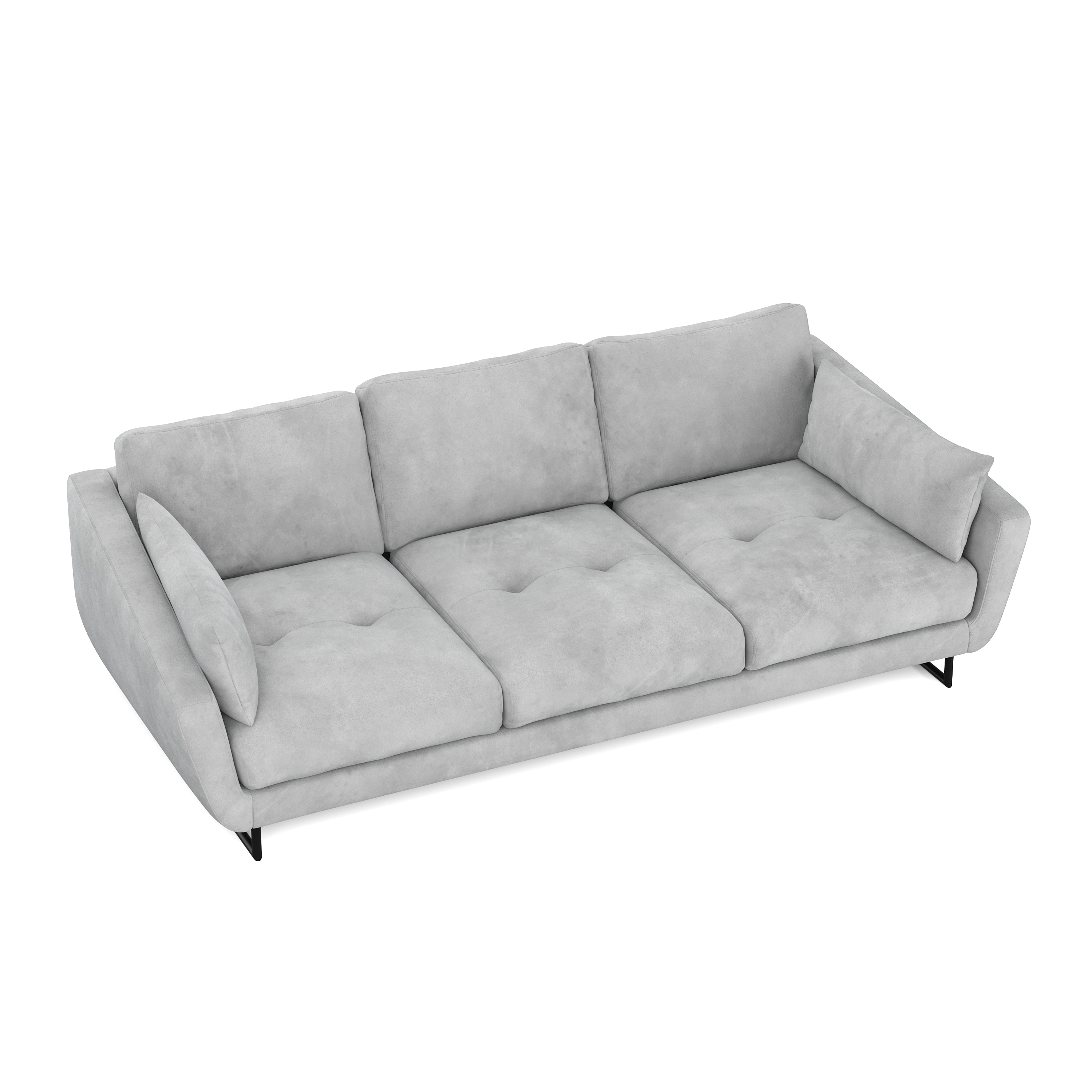 Sofa Samt DIYA hellgrau