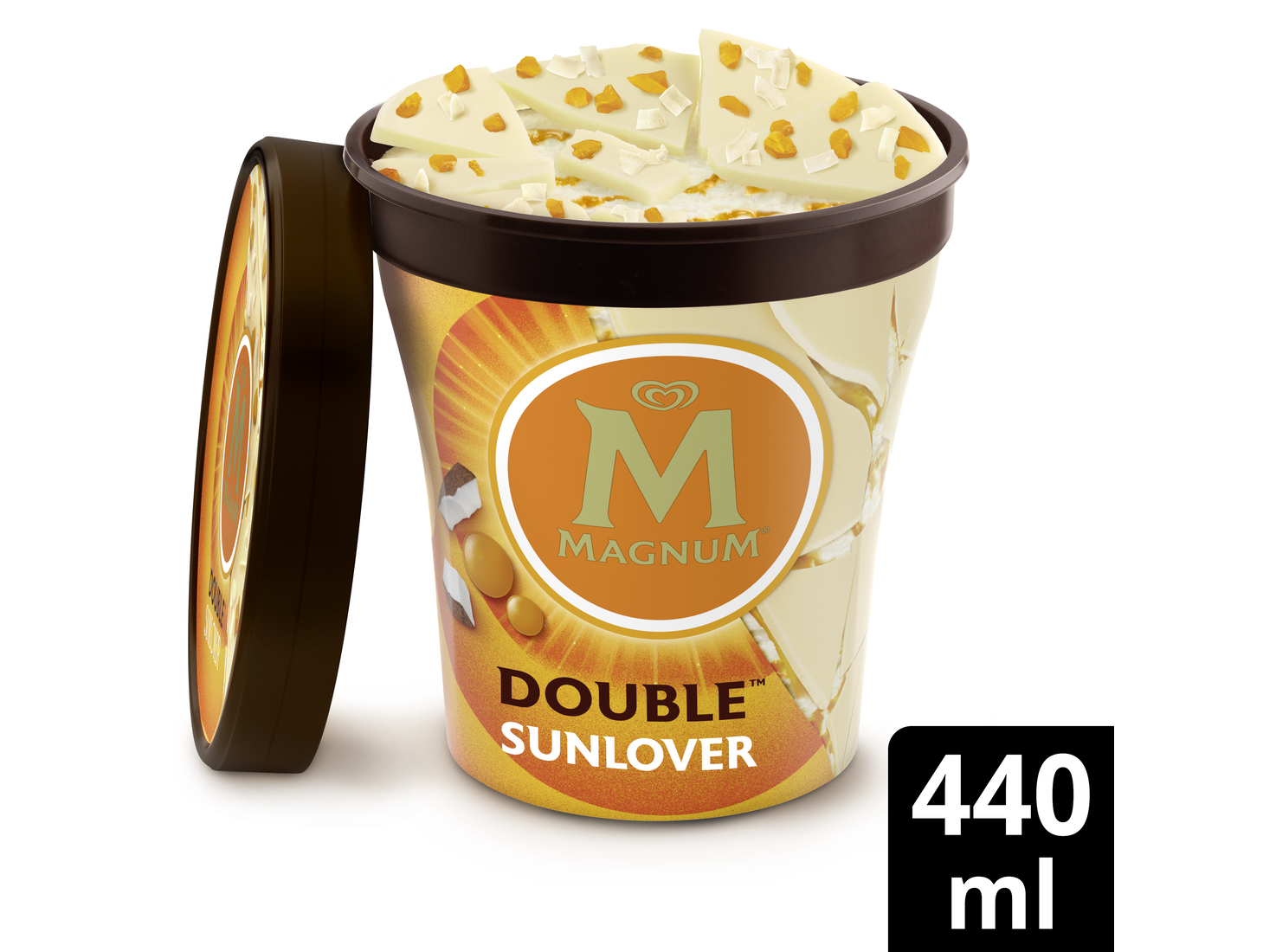 GELADO MAGNUM PINT DOUBLE SUNLOVER 440ML