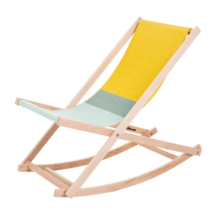 Weltevree - Beach Rocker Schaukelstuhl, grün / gelb