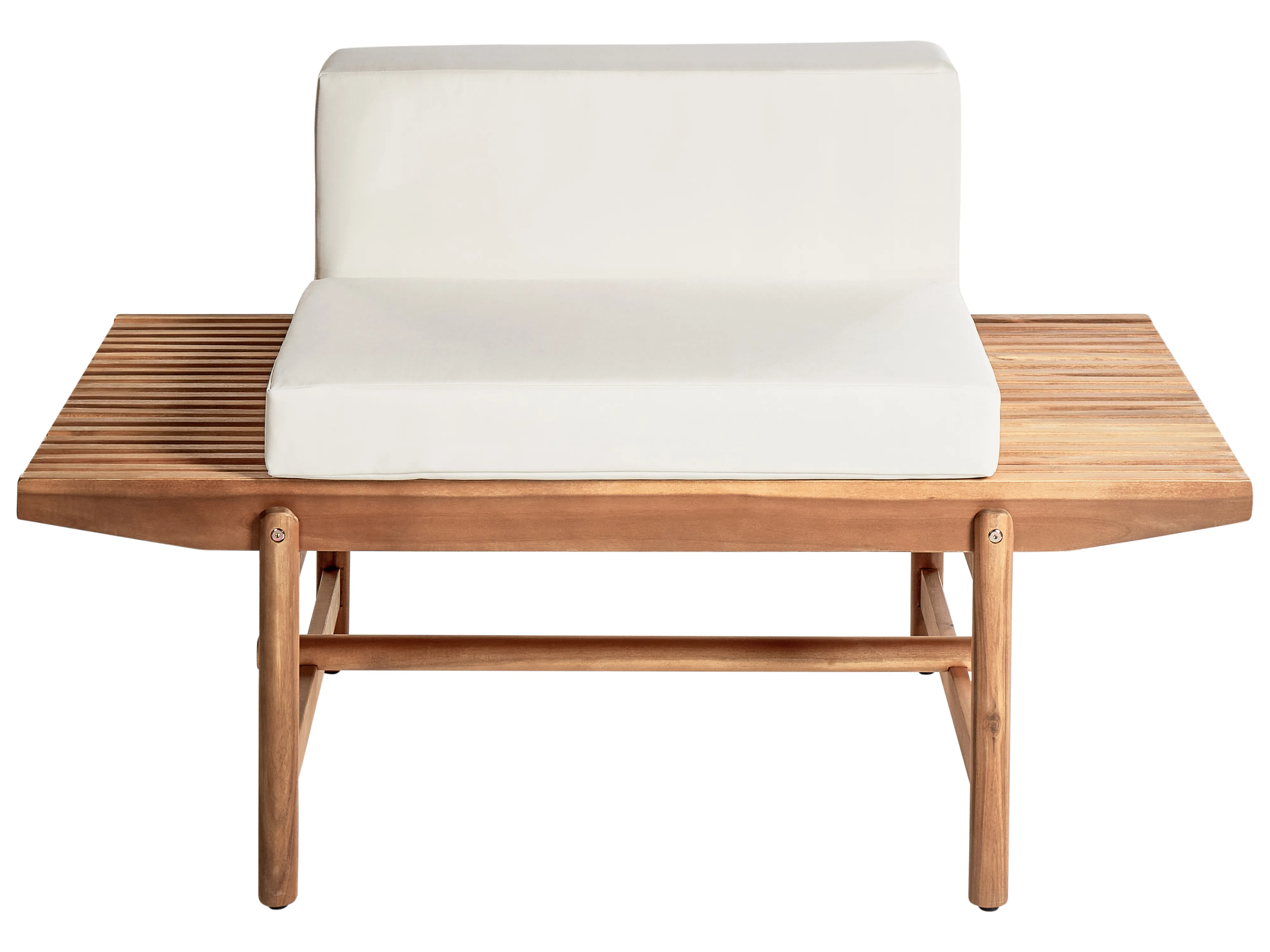 Loungeset met tafel 3-zits GIAVENO Acaciahout Gebroken wit