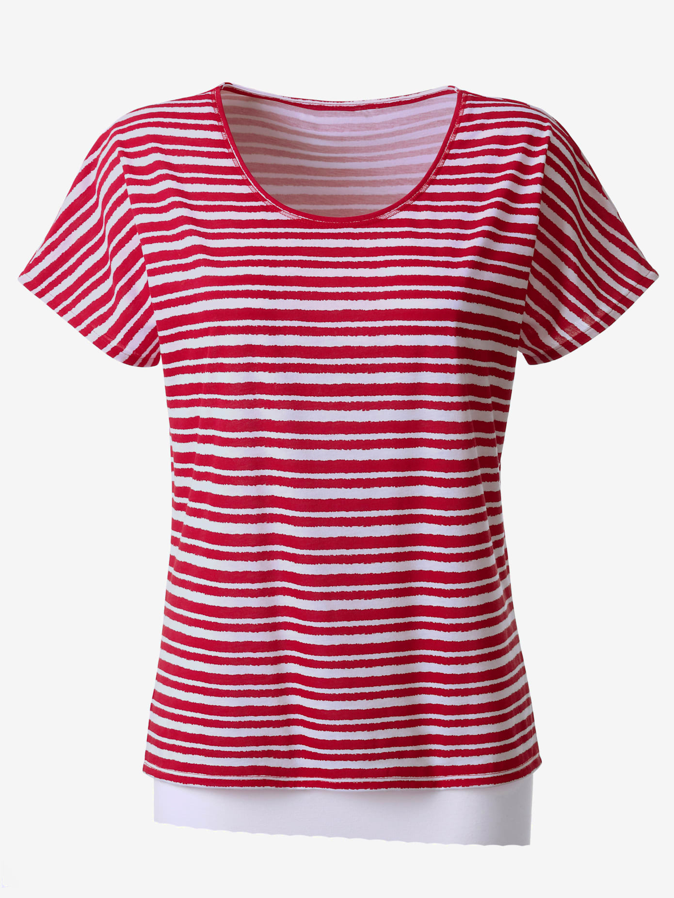 T-shirt femme col rond classique à rayures
