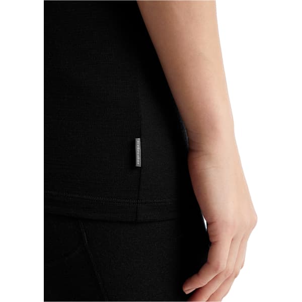 ICEBREAKER W TECH LITE II SS SCOOP TEE CANOPY CAMPE BLACK