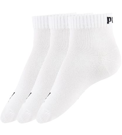 Puma AnkelStrømper - 3-pak - Quarter Plain - Hvid