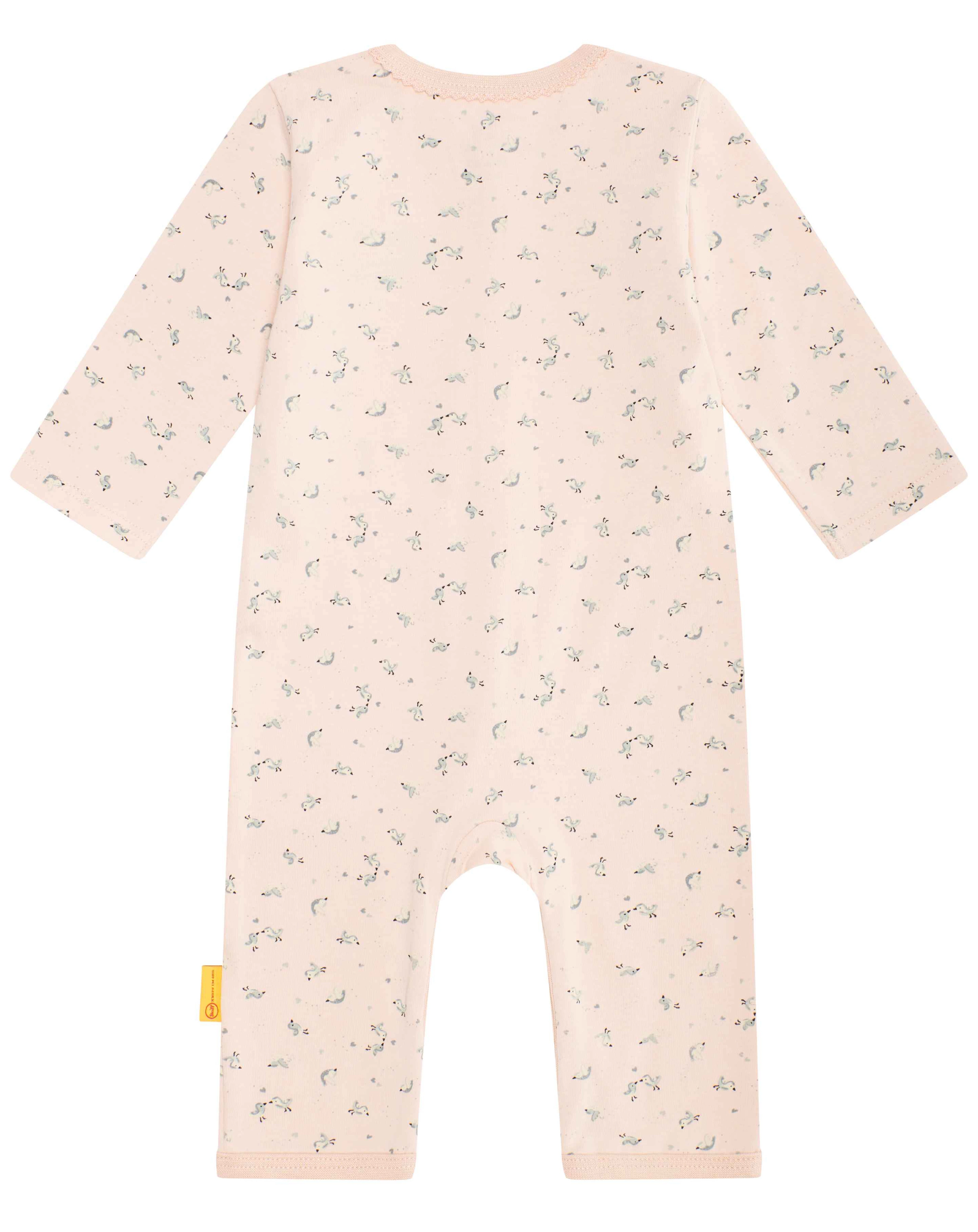Langarm-Strampler BIRD'S TWITTERING FLOWER in peachy keen