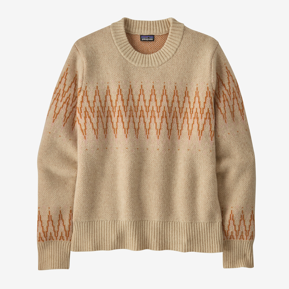 Damenpullover mit Rundhalsausschnitt aus recyceltem Wollmischgewebe