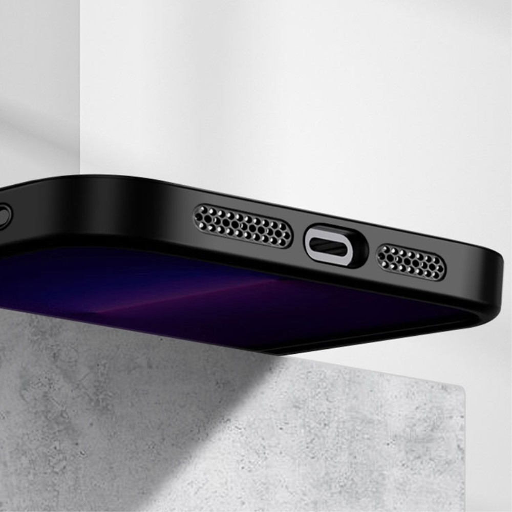 iPhone 15 Hybrid Hardcase Hülle im Waben Design mit Kameraglasschutz - Dunkelgrün