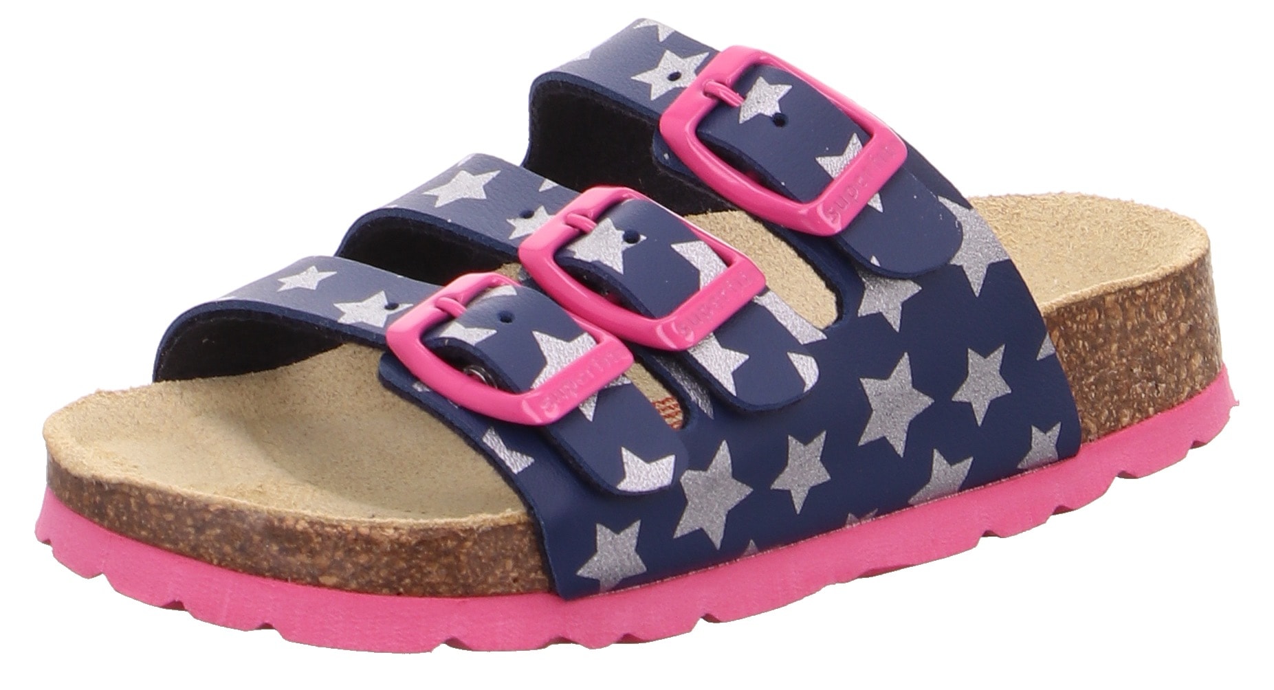 Superfit Hausschuh »Fussbettpantolette WMS: Mittel«  Schlappen, Hausschuh mit allover Print, Grössenschablone zum Download