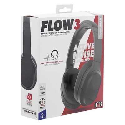 T'nB FLOW - casque sans fil avec micro - à réduction de bruit - noir
