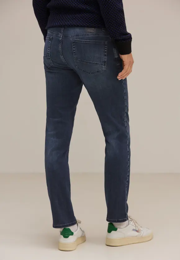 Dunkelblaue Slim Fit Jeans - blue overdyed black