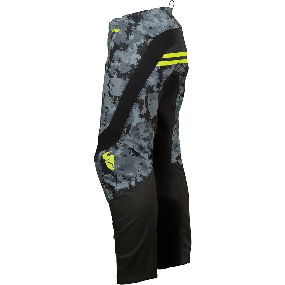 Thor Motocross - Pantalon Sector Digi Camo Noir / Camouflage Noir / Jaune fluo