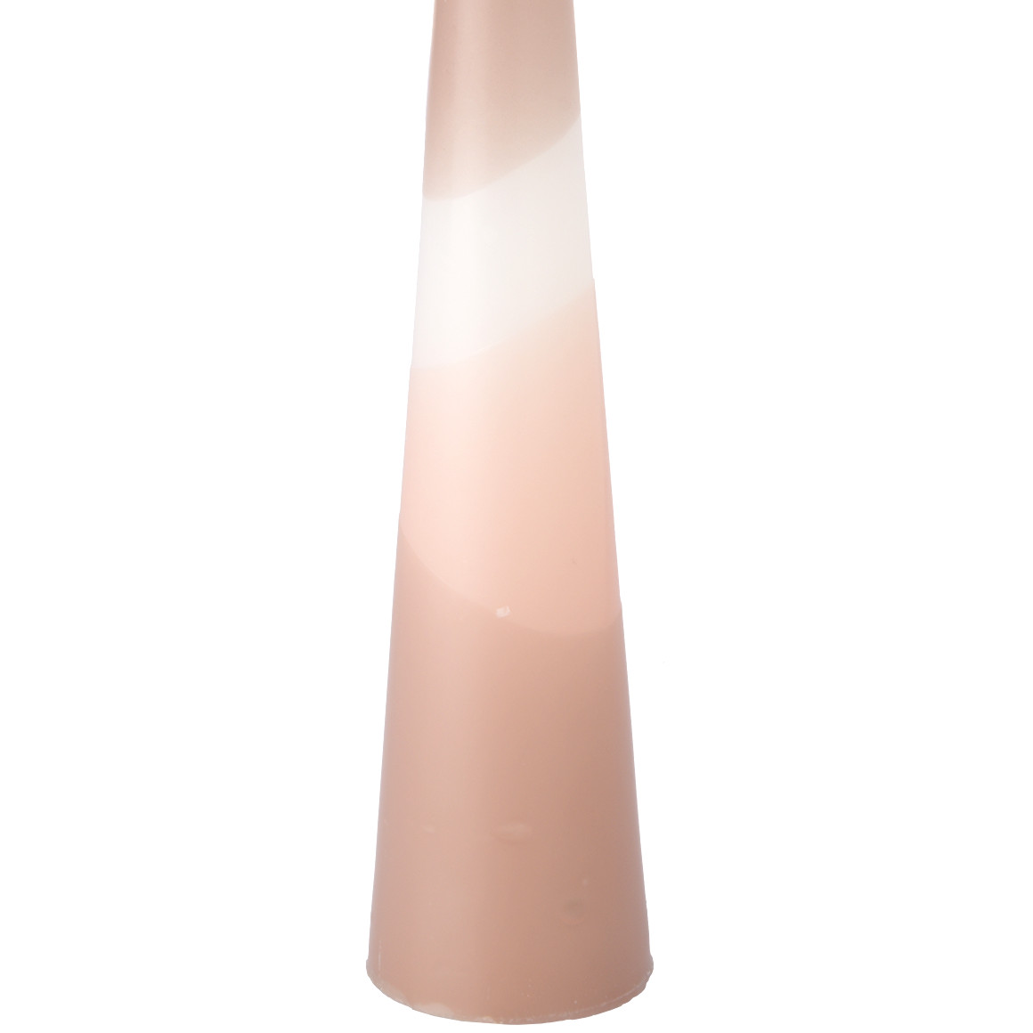My Home Kerze in Kegelform taupe / zartrosa / weiss