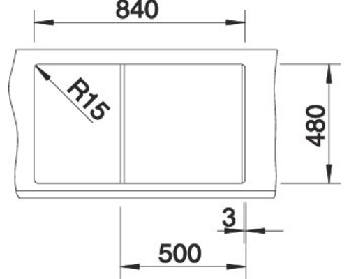 Blanco METRA 5 S spoelbak, 860 x 500 mm, vulkanisch grijs, 527292