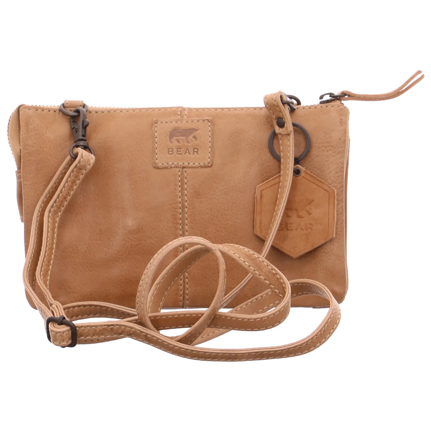 BEAR DESIGN Umhängetasche Beige Leder
