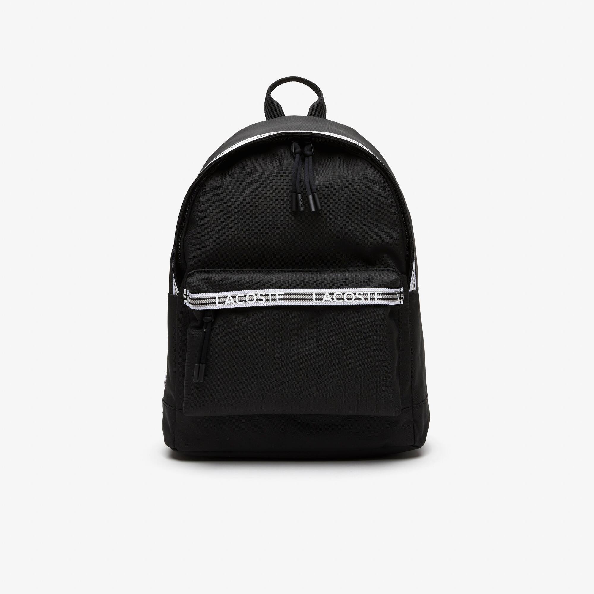 Herren LACOSTE Neocroc Rucksack mit Logostreifen Rucksäcke - Schwarz - Lacoste - Unisex