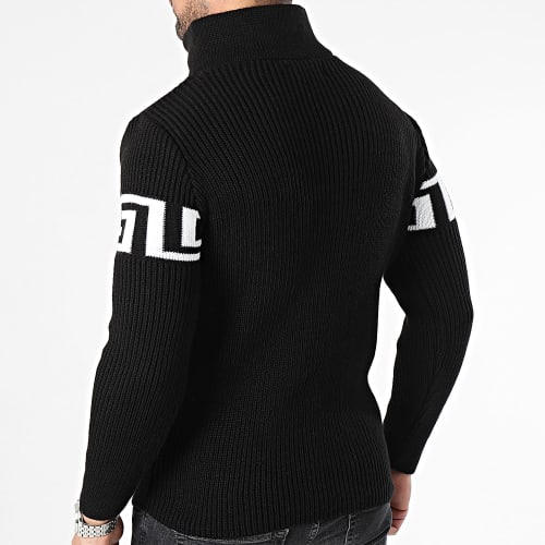 Pull Col Amplified Noir Blanc