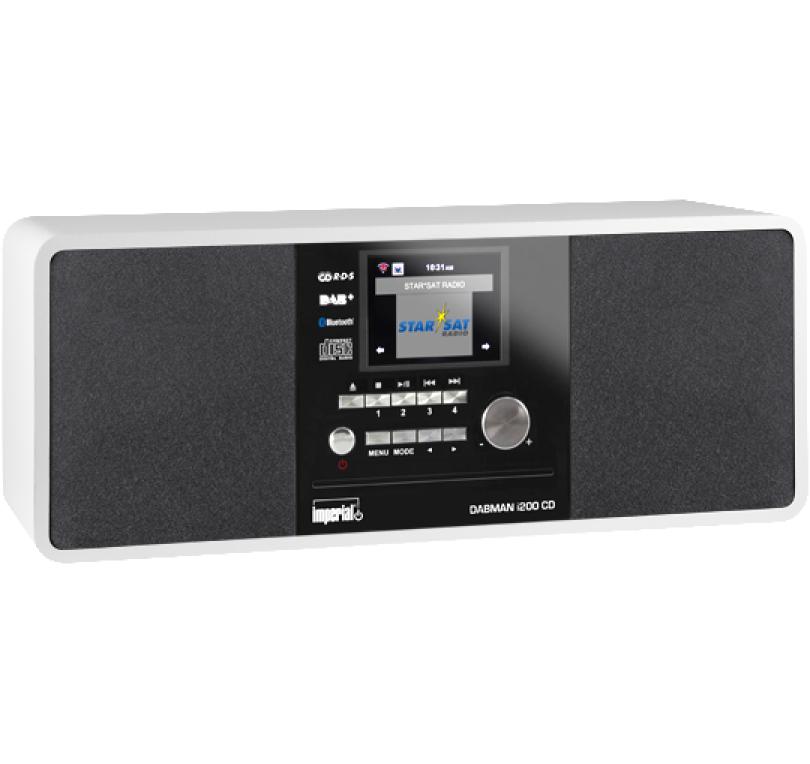 Internet Radio Dabman i200 CD Weiss<br>Internetradio, CD-Player und Netzwerk-Speaker in einem