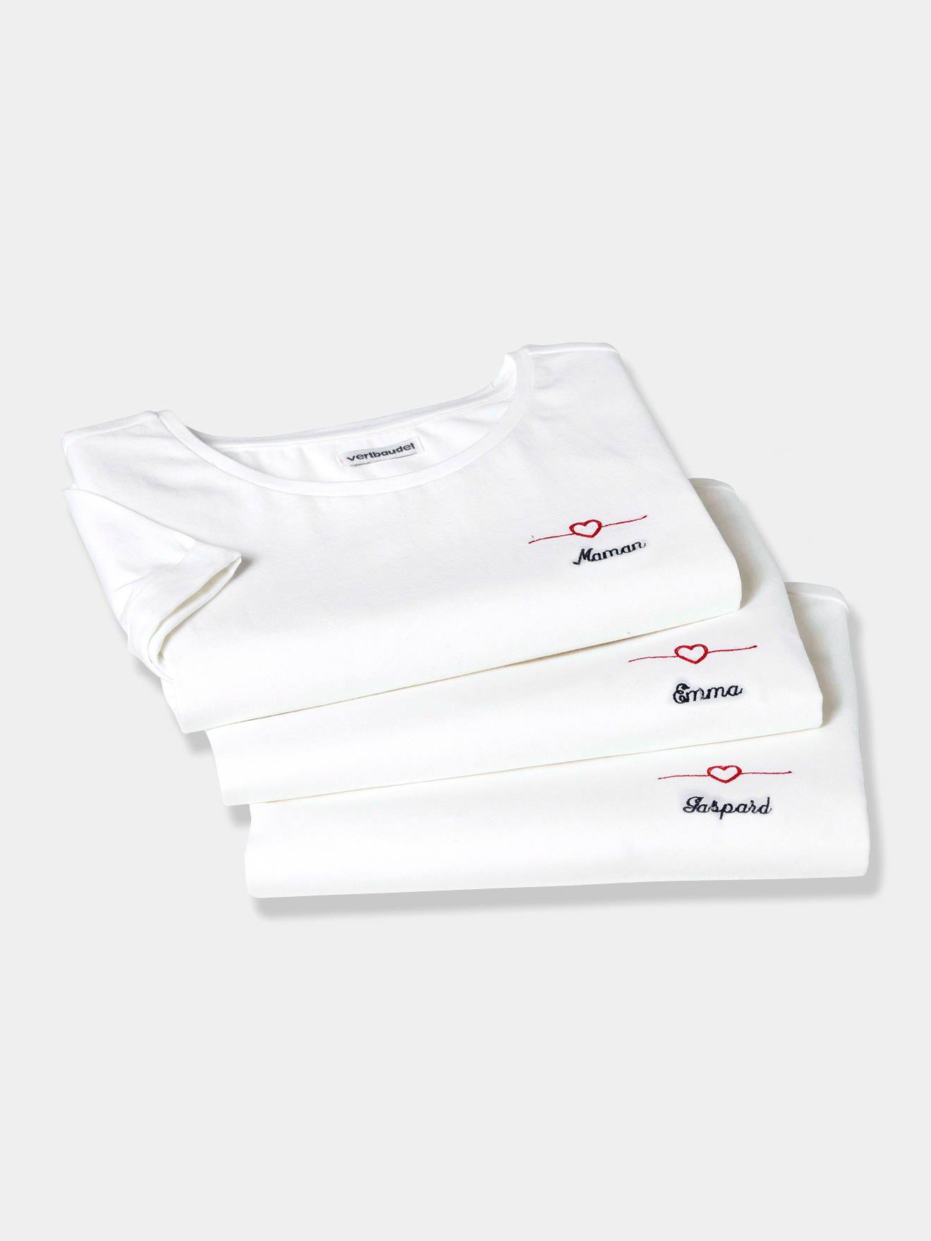 Camiseta de maternidade para personalização, lisa e branca.