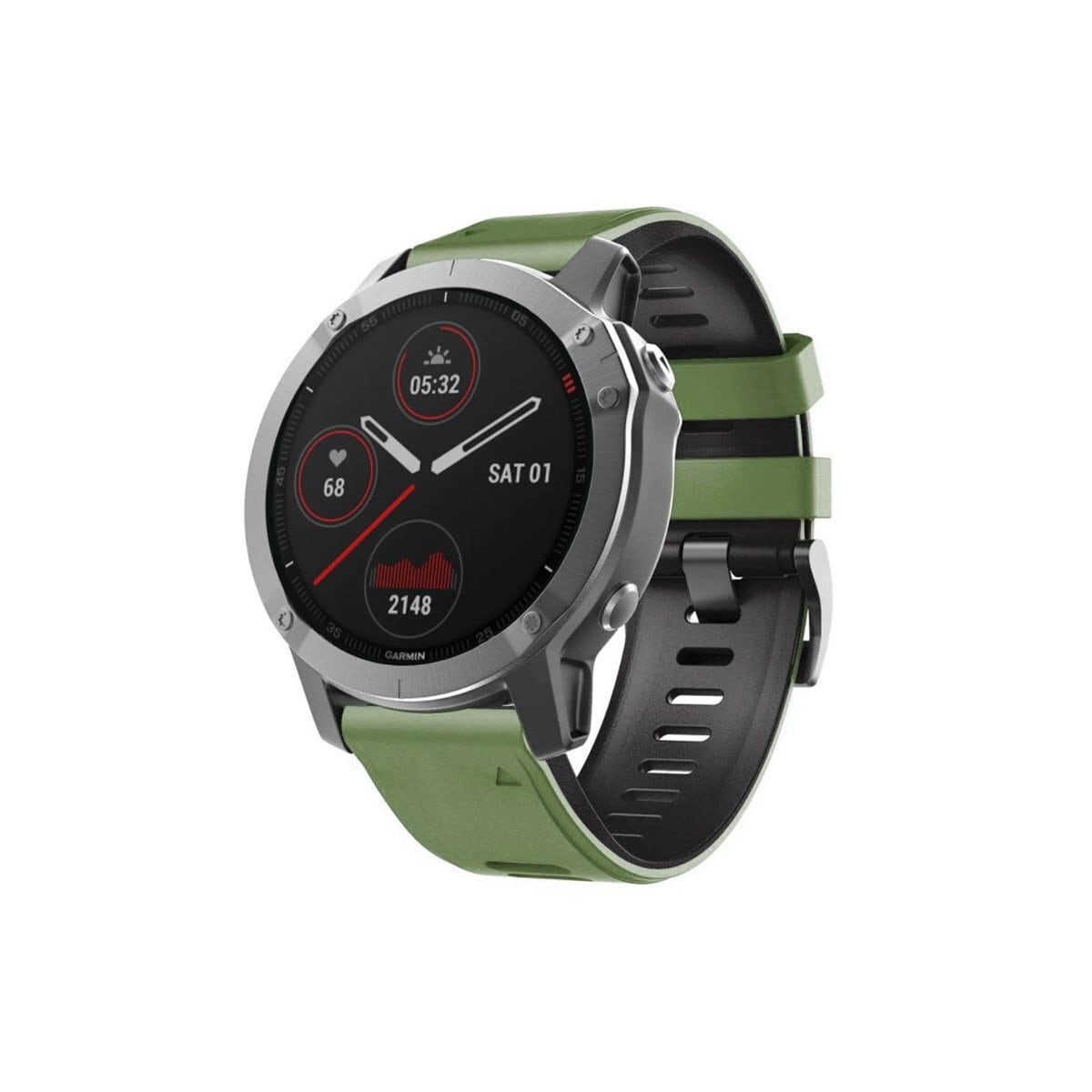 Twin Sport armbånd Garmin Fenix 6 Pro - Grønn/svart