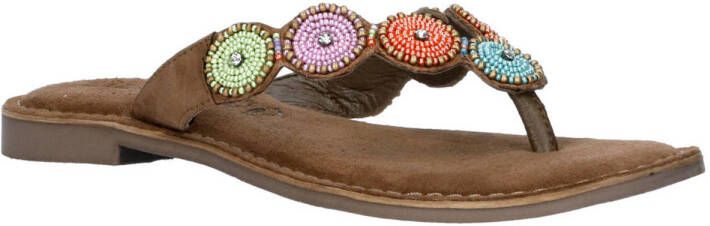 Lazamani Kleurrijke Suède Slippers Multicolor Dames