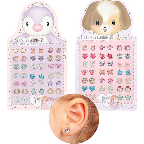 Princess Mimi sticker øreringe – flere varianter - assorteret