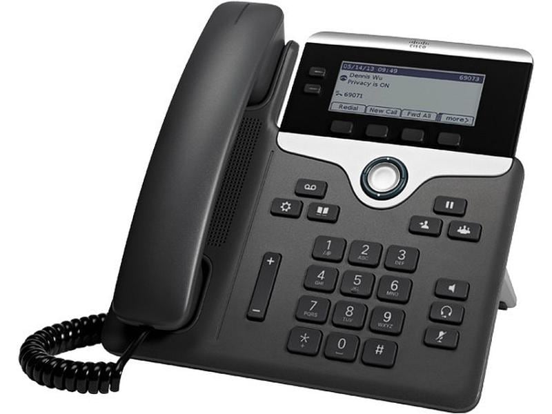 Cisco Tischtelefon 7821 Schwarz VoIP-Tischtelefon mit Fast-Ethernet-Switch