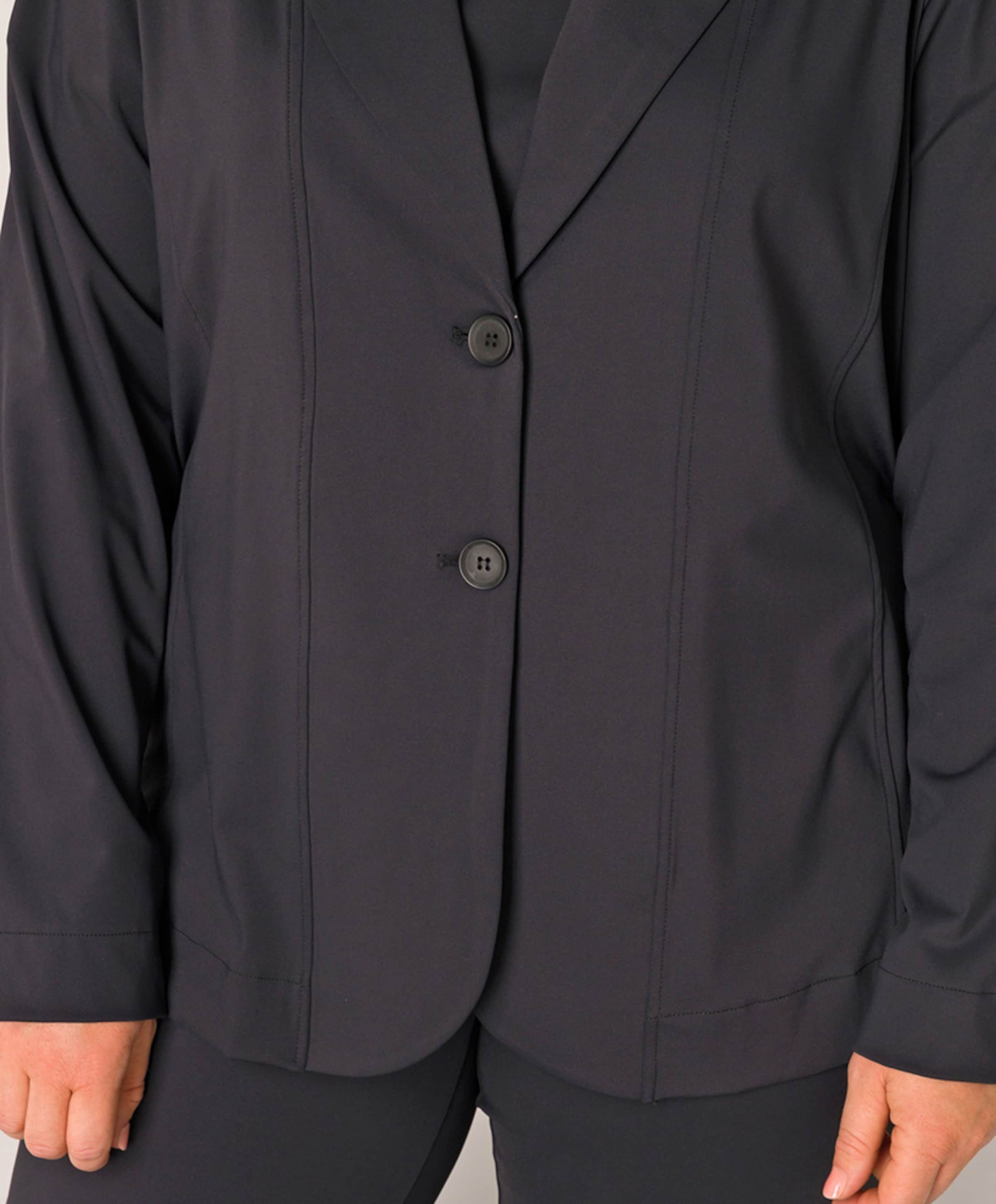 Base Level Curvy Dames blazer zwart