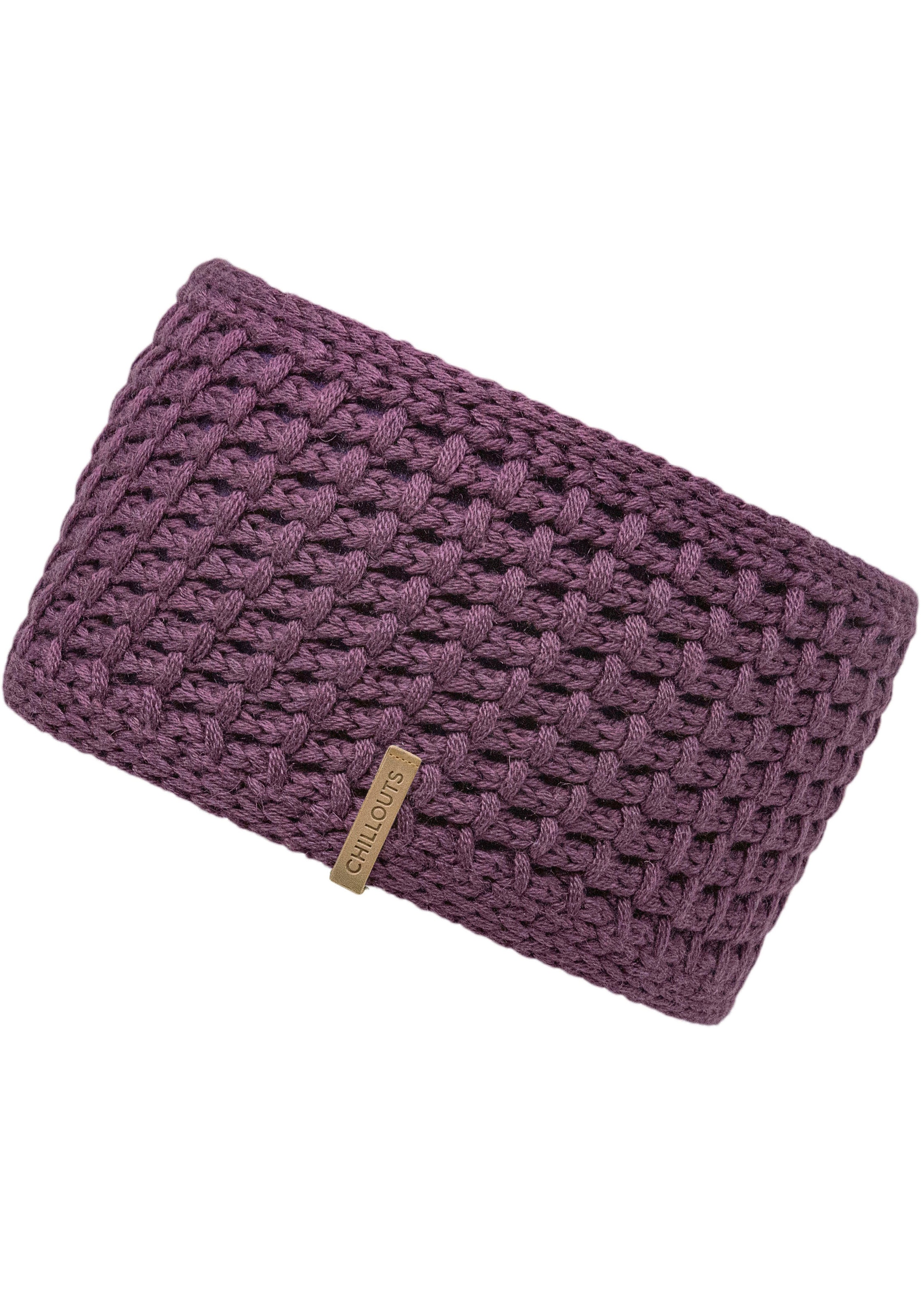 chillouts Stirnband »Cleo Headband« auffallendes Strickmuster, gefüttert