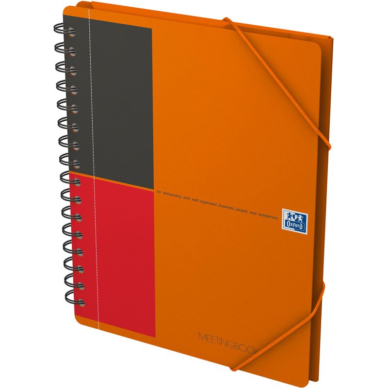 Cahier spirale Oxford International Meetingbook A5 - blanc ligné - 160 pages
