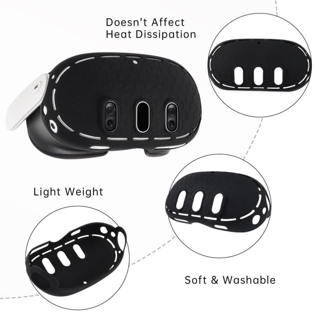 Til Meta Quest 3 VR Protective Shell Silikone Anti Dust Drop Protection