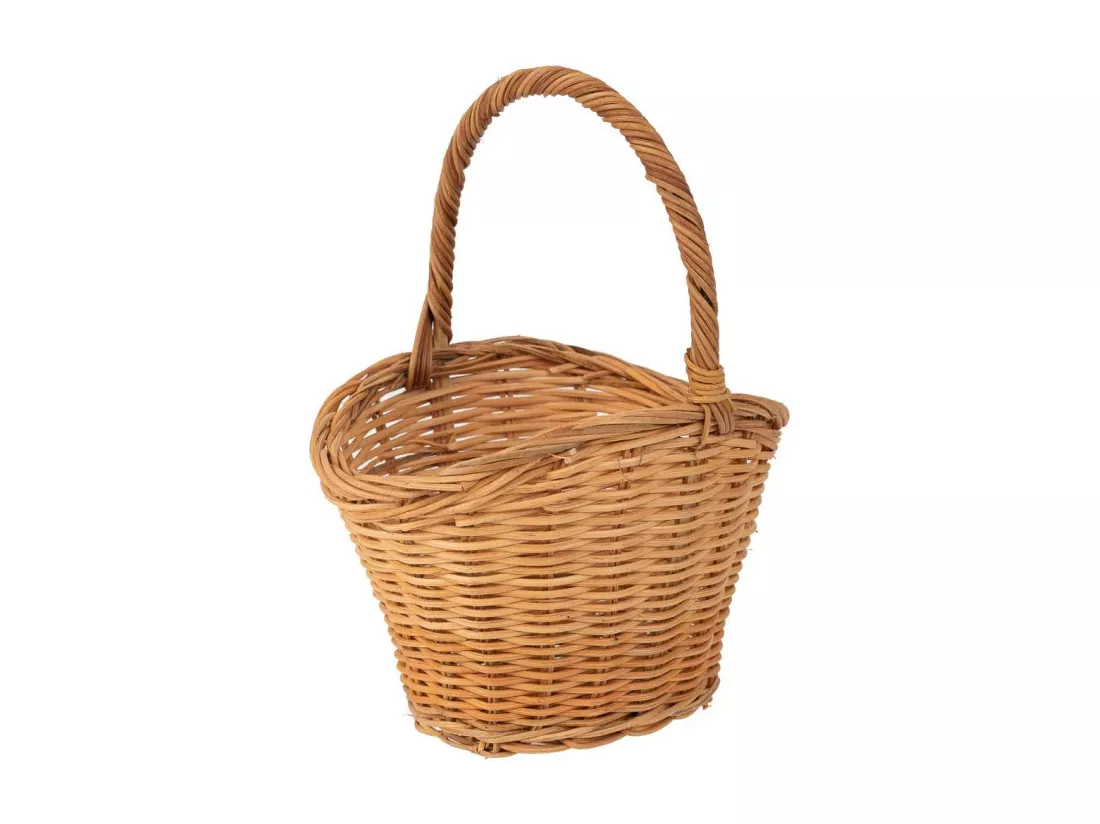 Panier ovale en osier marron 19x15x09-23h