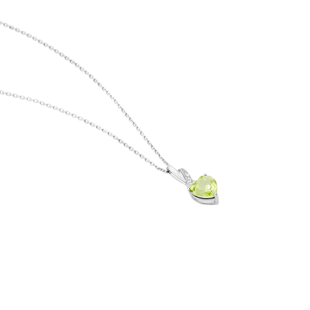 Collier Or Blanc Clothilde Péridot