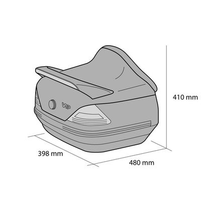 Top case CustomAcces MERCEDES Universel - Noir