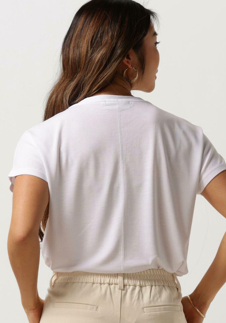 MSCH COPENHAGEN ecru msch copenhagen t-shirt mschfenya modal v neck tee