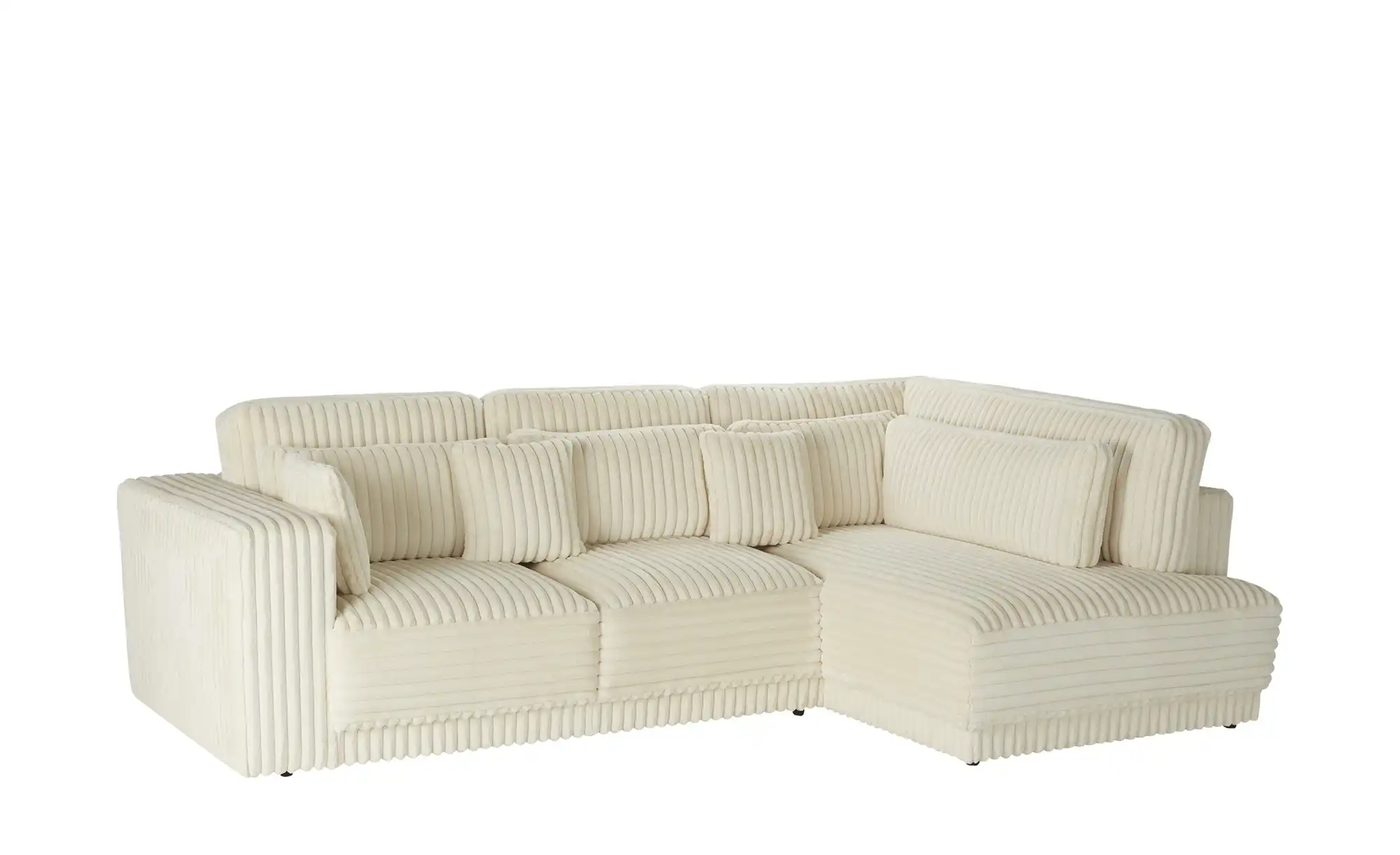 switch Ecksofa  in modernem Breitcord Torrino