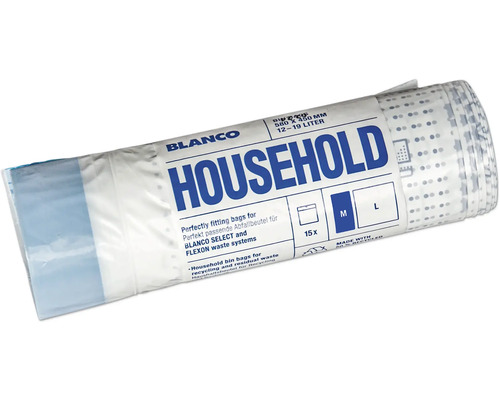 Blanco huisvuilzakken M 15-19 liter