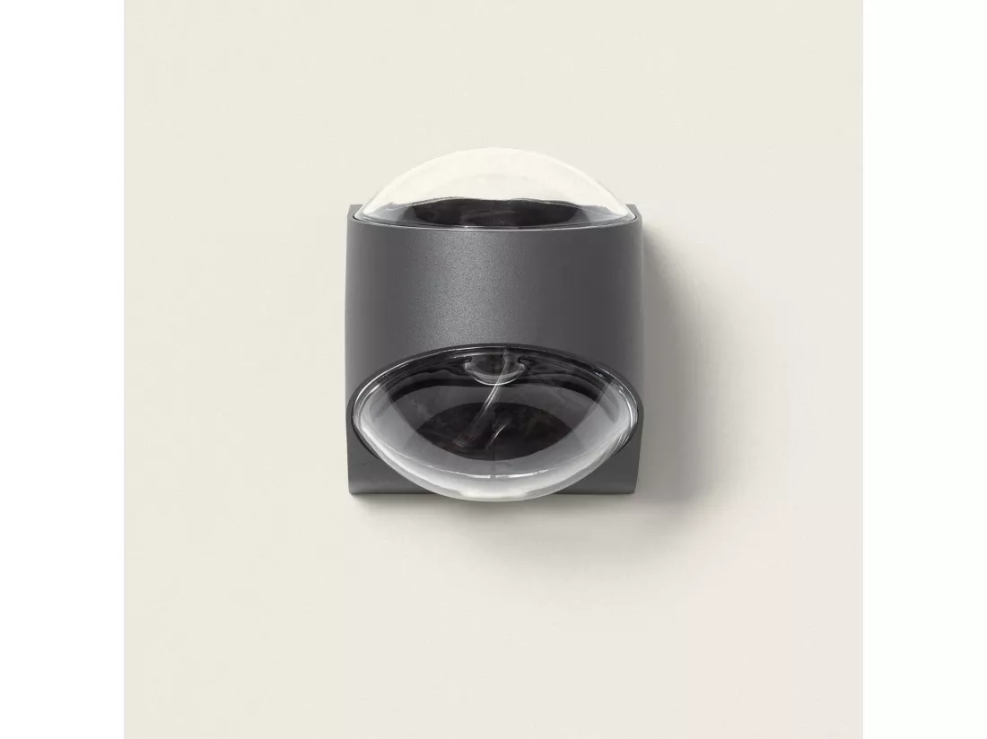 Applique Murale Extérieure LED 12W Aluminium Éclairage Double Face Adelfa Gris foncé