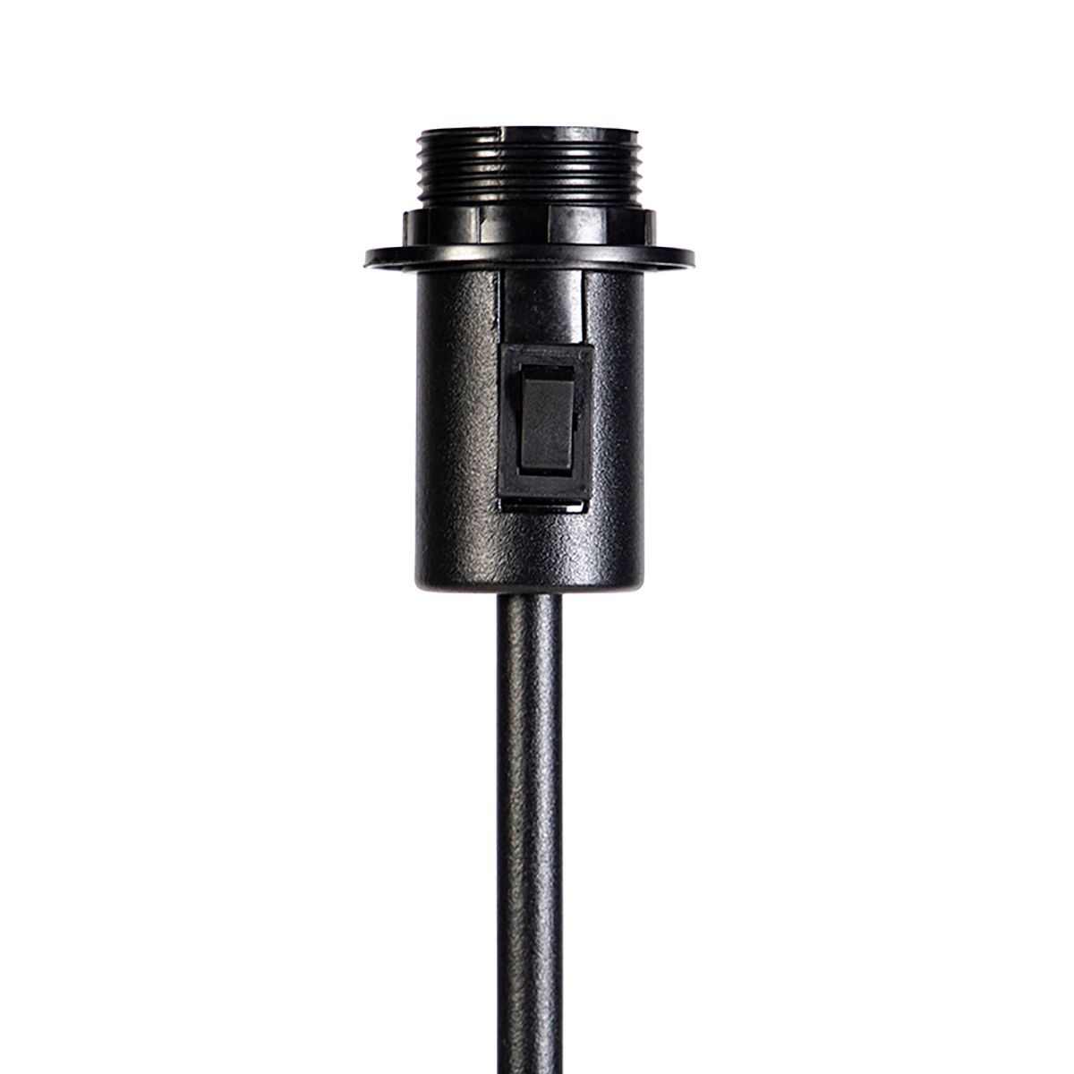 Vloerlamp zwart verstelbaar met kap lichtgrijs 50 cm - Parte