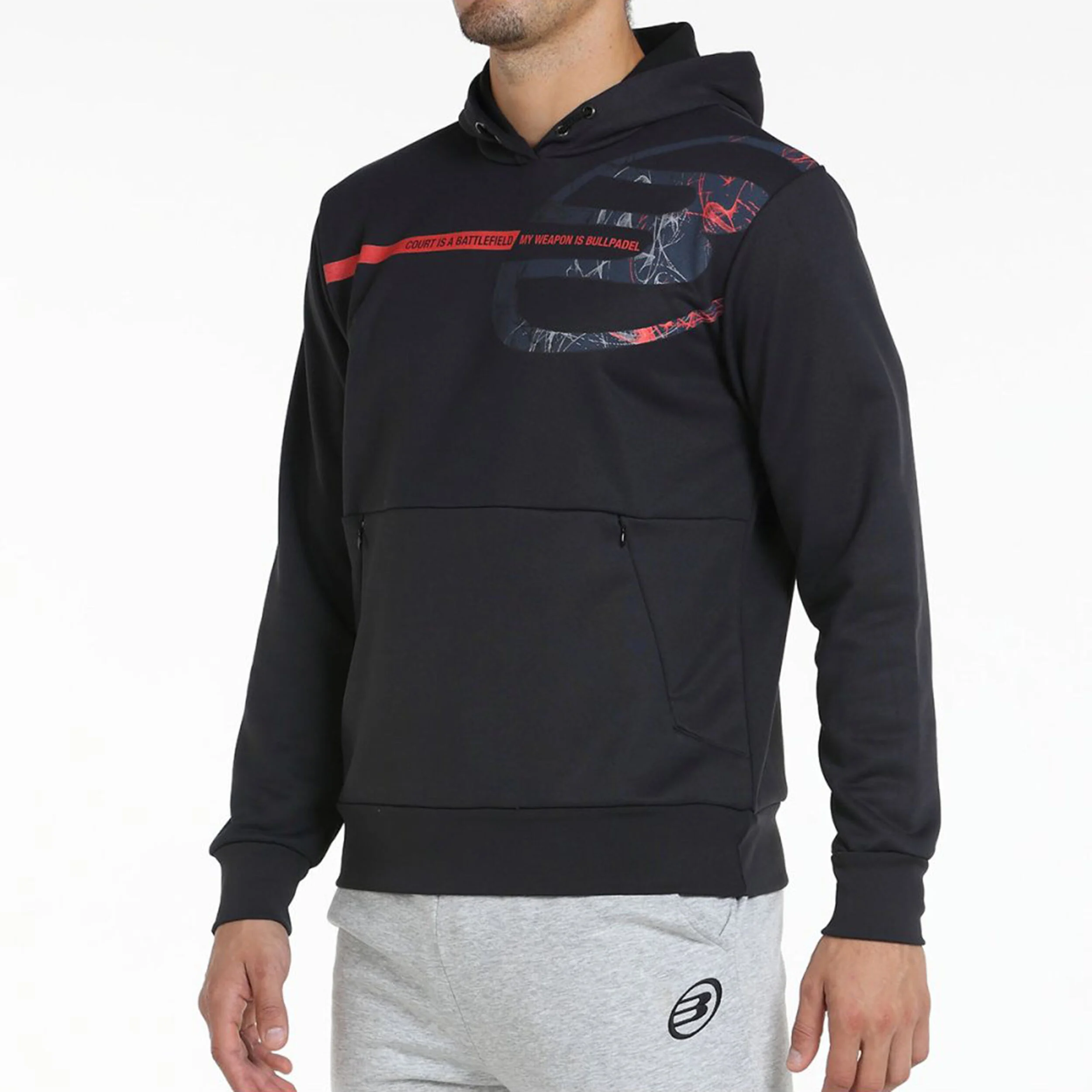 Bullpadel Baiona Sweat À Capuche Hommes - Anthracite